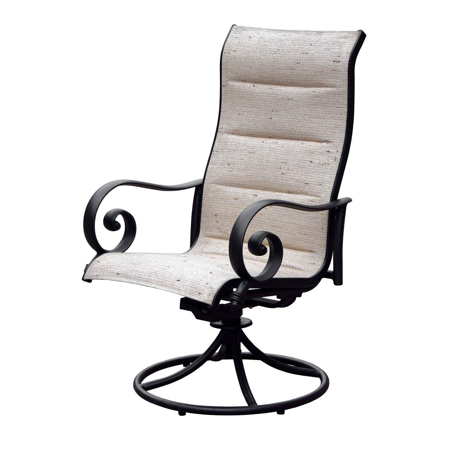 Elysian Padded Sunbrella Sling Aluminum Patio Swivel Rocking Chair thumbnail
