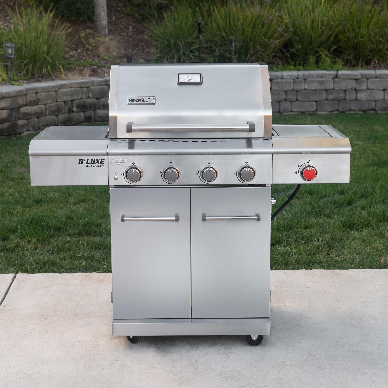 Nexgrill - 720-0958AE - Deluxe 27-Inch Propane Gas Grill On Cart With Infrared Side Burner - Outside thumbnail