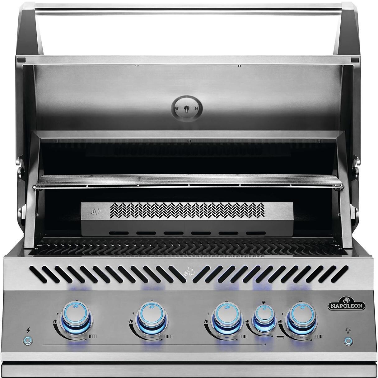 Napoleon BIG32RBNSS Built-In 700 Series 32-Inch Natural Gas Grill with Infrared Rear Burner & Rotisserie Kit - Warming Rack thumbnail