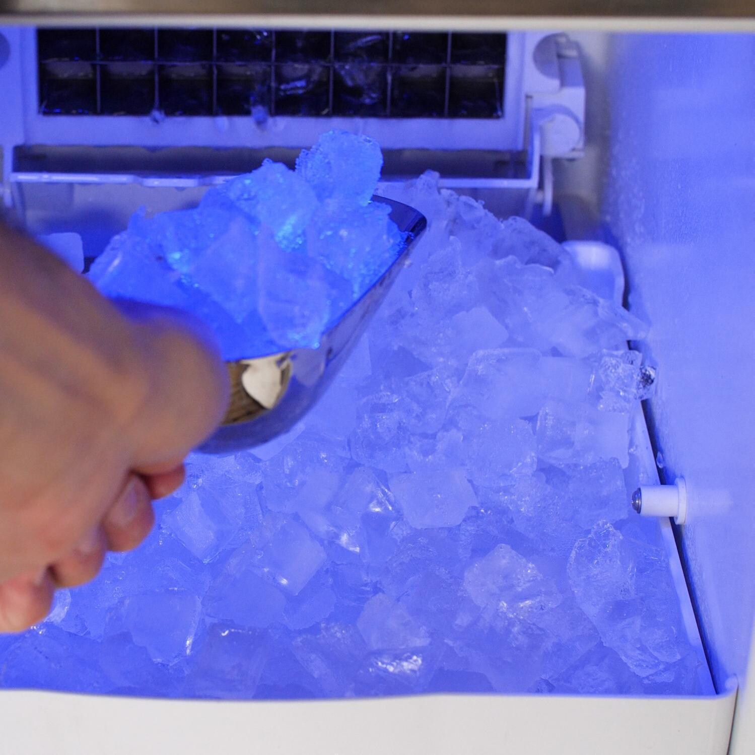 Blaze BLZ-ICEMKR-50GR 50 Lb. 15-Inch Outdoor Ice Maker - Cool Blue LED Lighting thumbnail