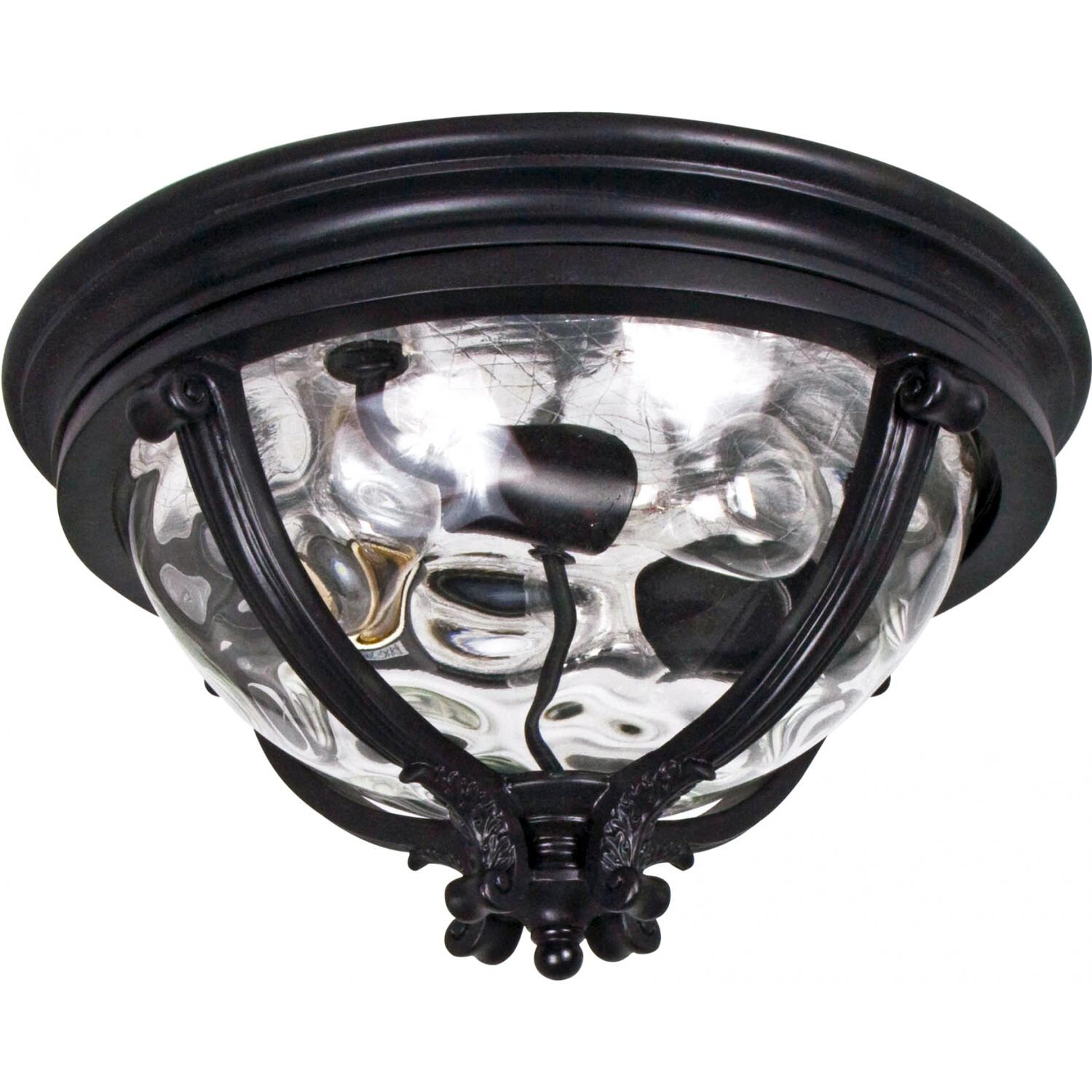 Maxim Camden VX Three Light 16-Inch Outdoor Flush Mount - Black - 41420WGBK