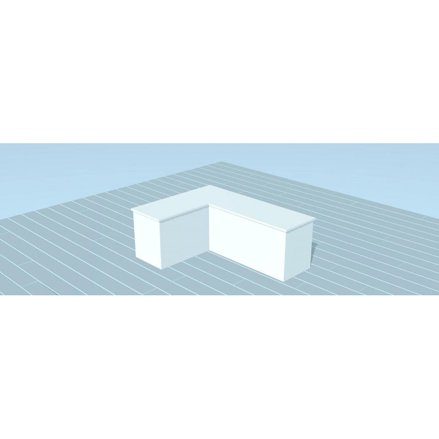 Pro-Fit PRODIY68L DIY PRO 6' x 8' Unfinished Island - Rendered Image - White Background thumbnail