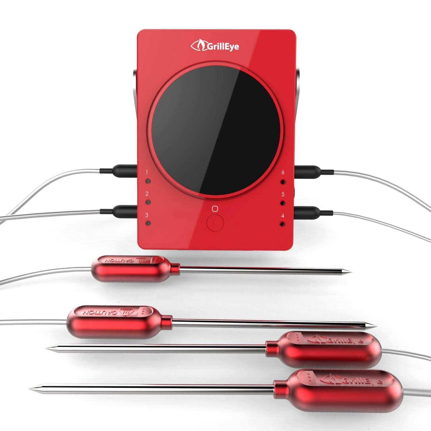 GrillEye Smart Bluetooth Grilling & Smoking Thermometer w/ 4 Probes BBQGuys