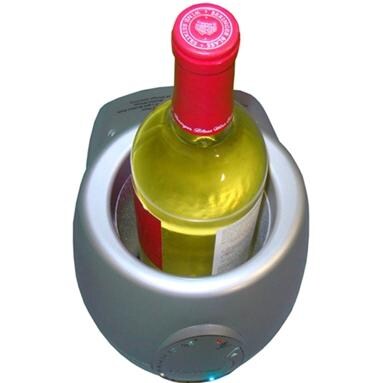 Vinotemp VT-CHILLER SLVR Single Bottle Wine Chiller / Warmer Top View