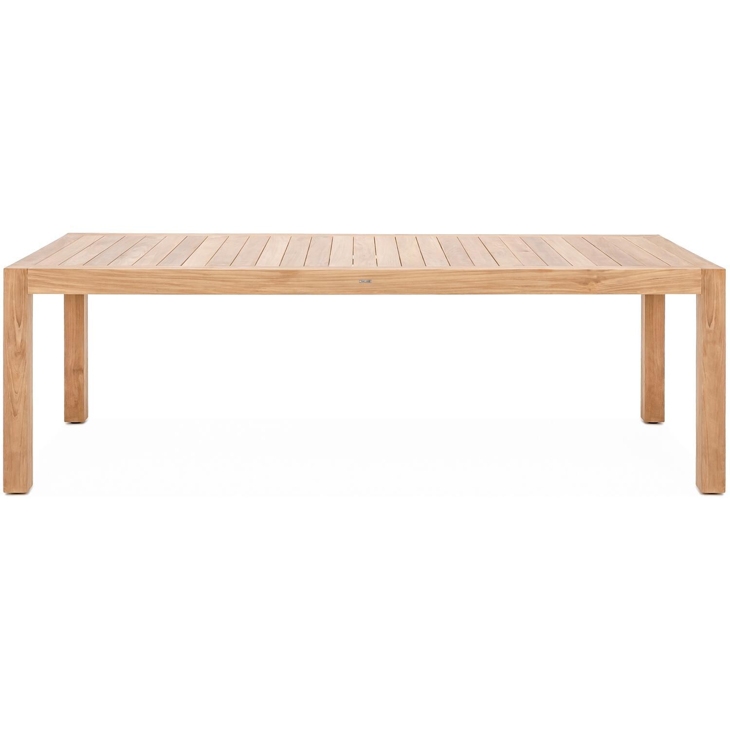 Teak + Table Capri 9 Piece Dining Set W/ 95 Inch Rectangular Table - 95-Inch Rectangular Dining Table - White Background thumbnail