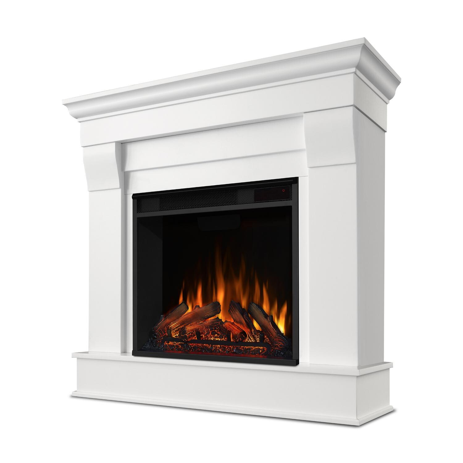 Real Flame - 5910E-W - Chateau 40-Inch Electric Fireplace With Mantel - White - Front thumbnail