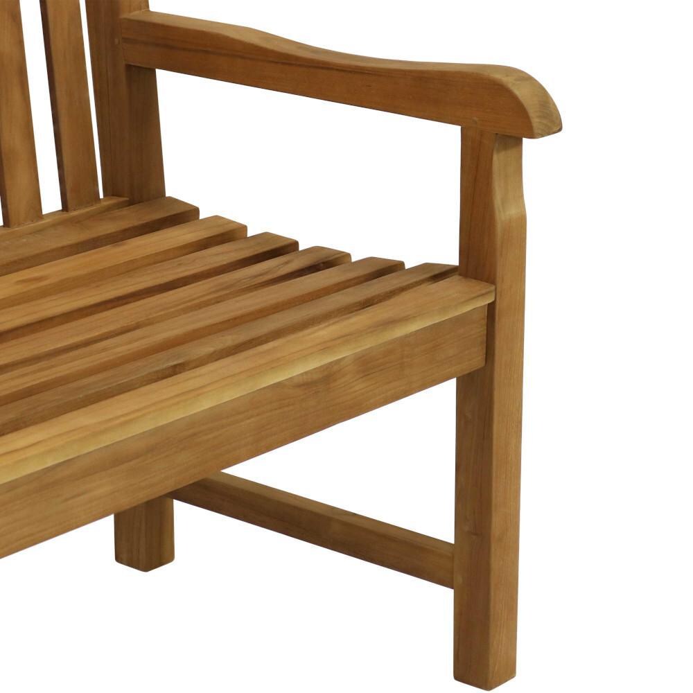 Ultimate Patio Outdoor Teak Wooden Garden Bench - Seat Detail thumbnail
