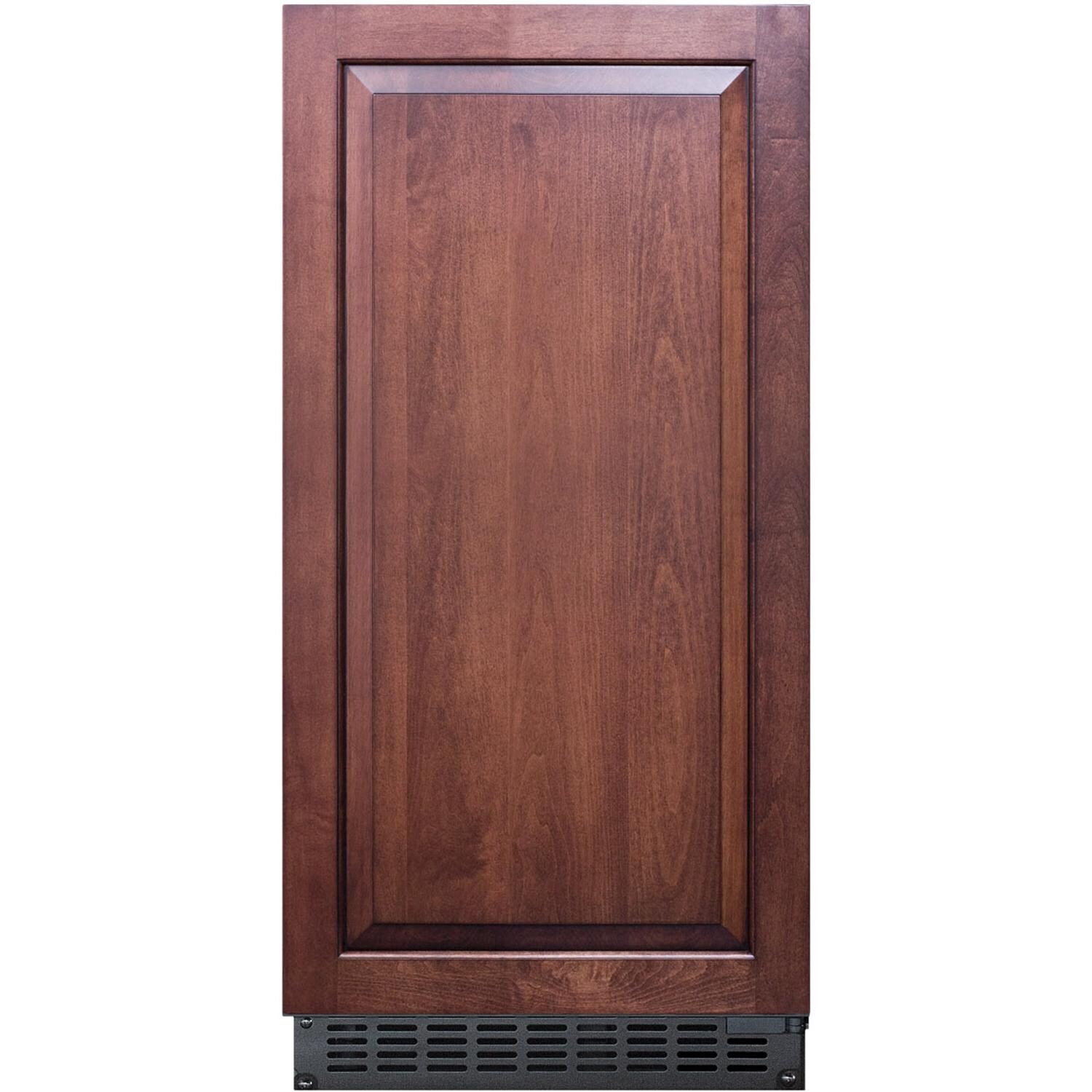 Summit Commercial BIM68OSPUMPIF 62 Lb. 15-Inch Outdoor Rated Clear Ice Maker With Drain Pump - Custom Panel Ready - Front thumbnail