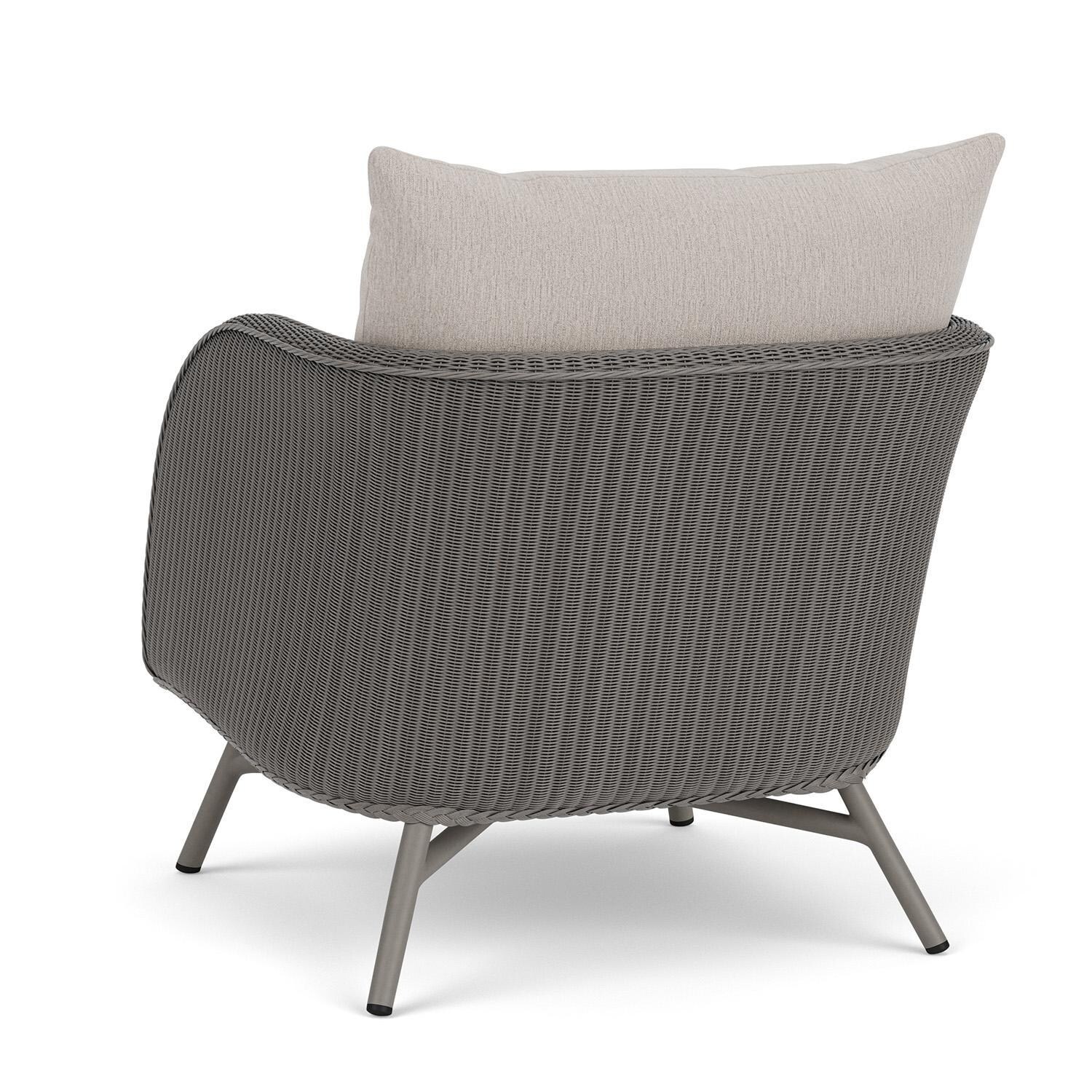 Lloyd Flanders Essence Lounge Chair W/Remy Cloud Fabric - Pewter Finish - Back Left thumbnail