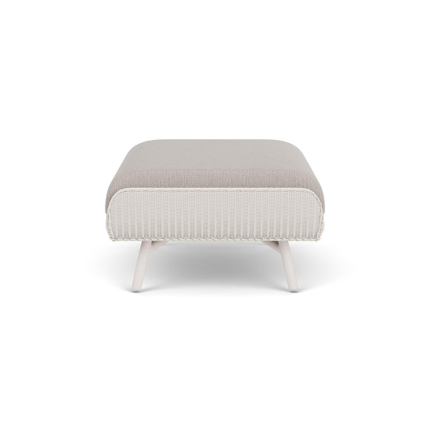 Lloyd Flanders Essence Ottoman W/Remy Cloud Fabric - Antique White Finish - Side thumbnail