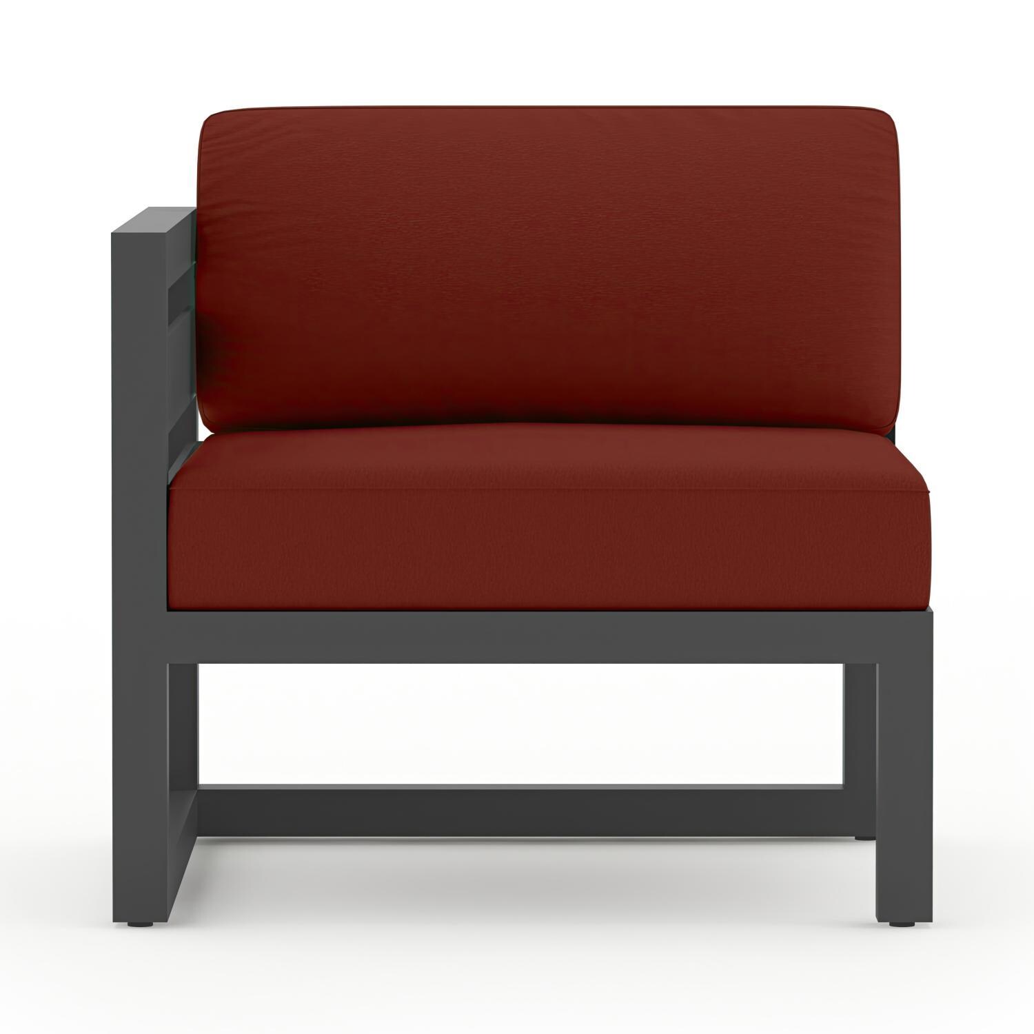 Misty Cove 5 Piece Sectional Set in Slate w/Portal Coffee Table & Canvas Henna Cushions by Lakeview - Left Arm Club Chair - White Background thumbnail