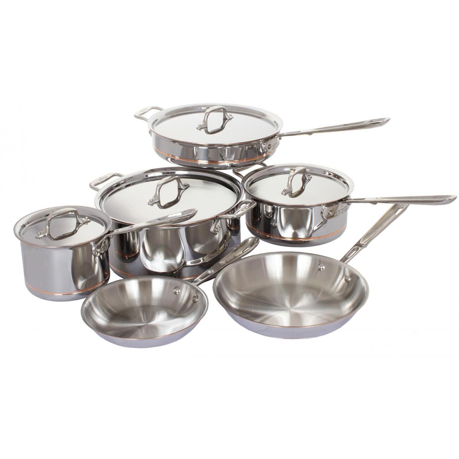 AllClad CopperCore Stainless Steel 10Piece Cookware Set