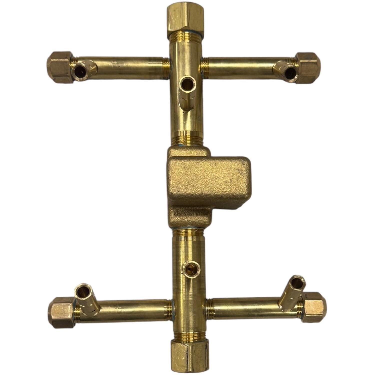 Warming Trends U60 9 X 7 Inch CROSSFIRE Brass Burner - Burner - White Background thumbnail