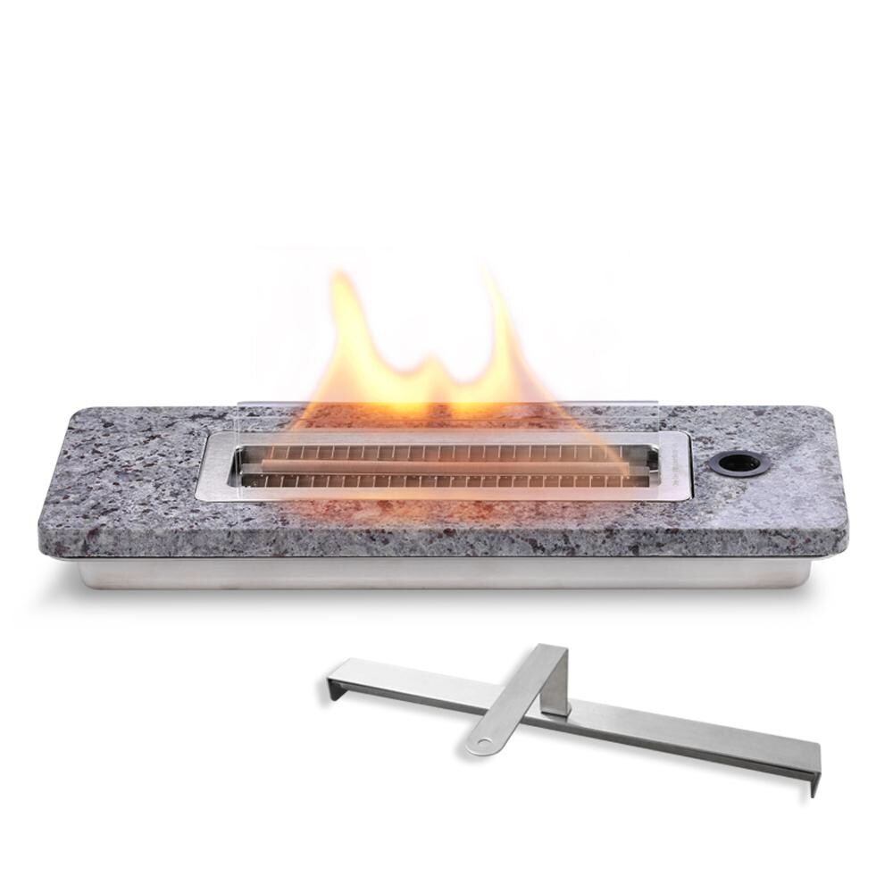 Lovinflame - 425008 + 425010 (2) - Tabletop Firepit w/ Fuel - Granite - With Fire Snuffer thumbnail