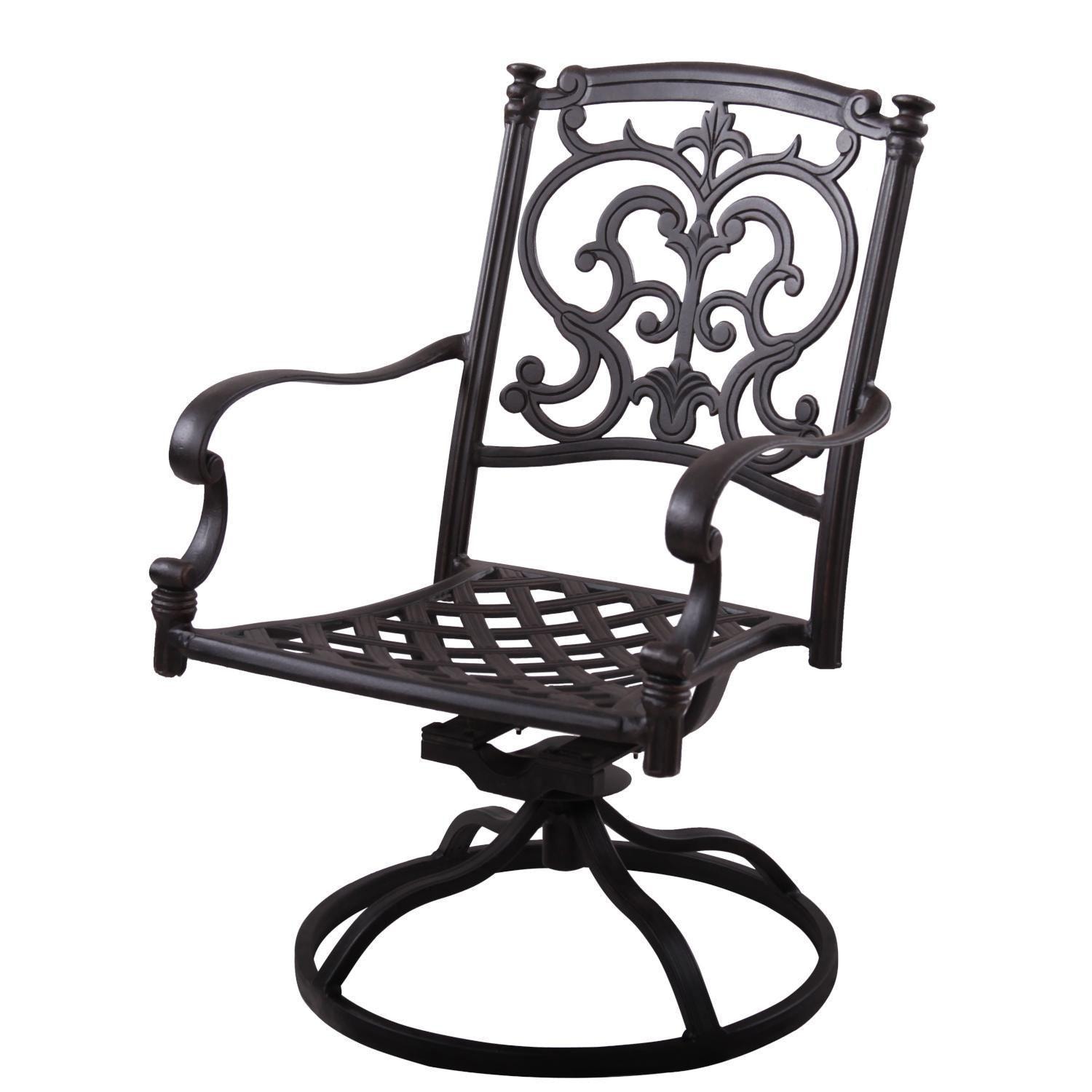 Darlee Santa Barbara Swivel Rocker Dining Chair - With No Cushion - White Background thumbnail