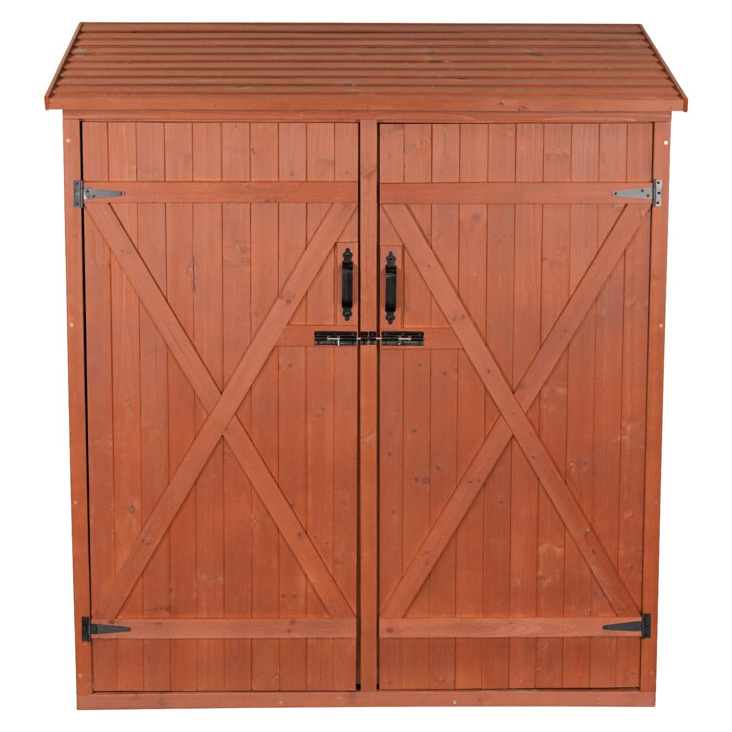 Leisure Season 4 Ft. 11 In X 2 Ft. 7 In. Medium Wood Storage Shed - Front View thumbnail