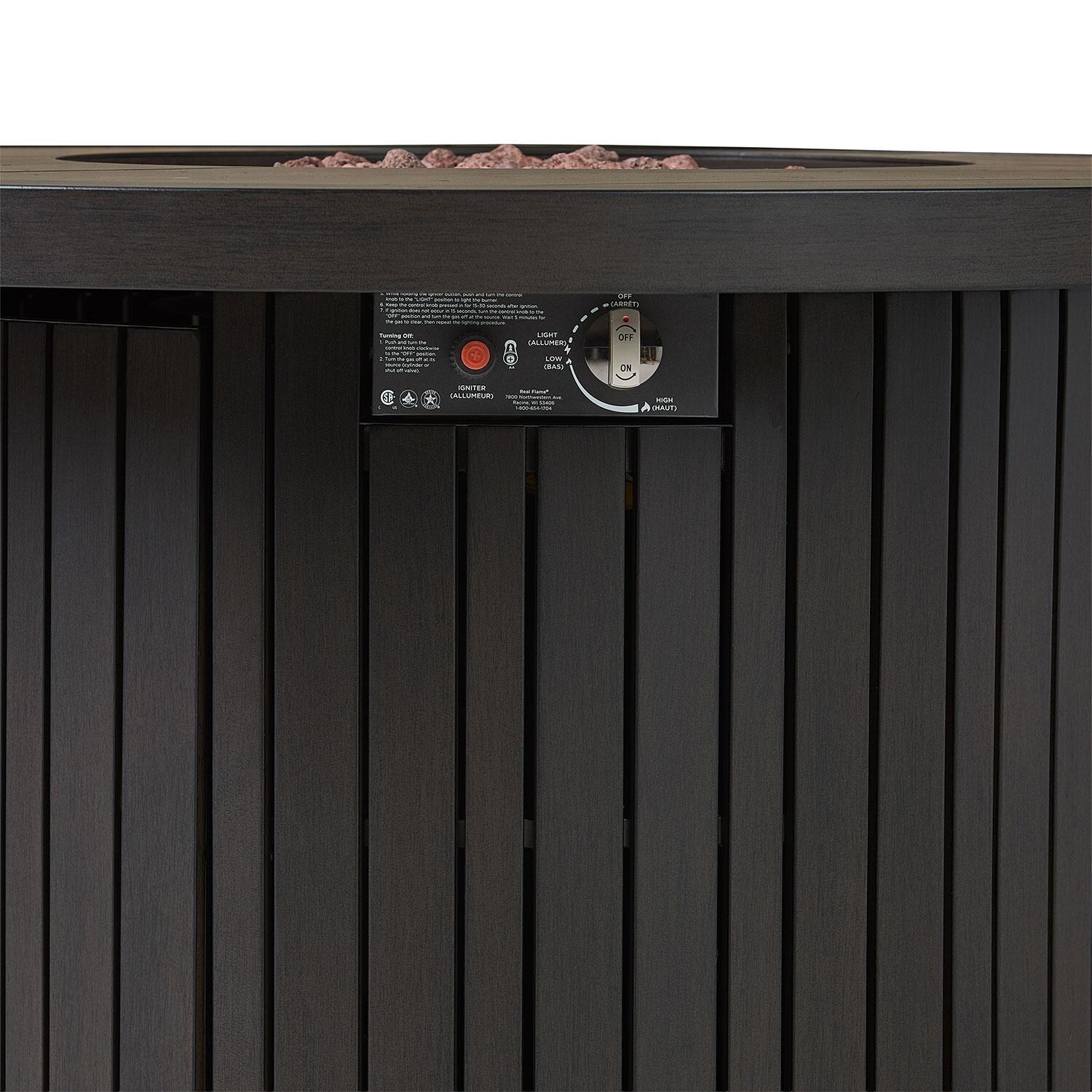Westlook 40-in Round Metal Propane Fire Table in Bronze Coral by Lakeview Outdoor Designs - Control System - Detail thumbnail
