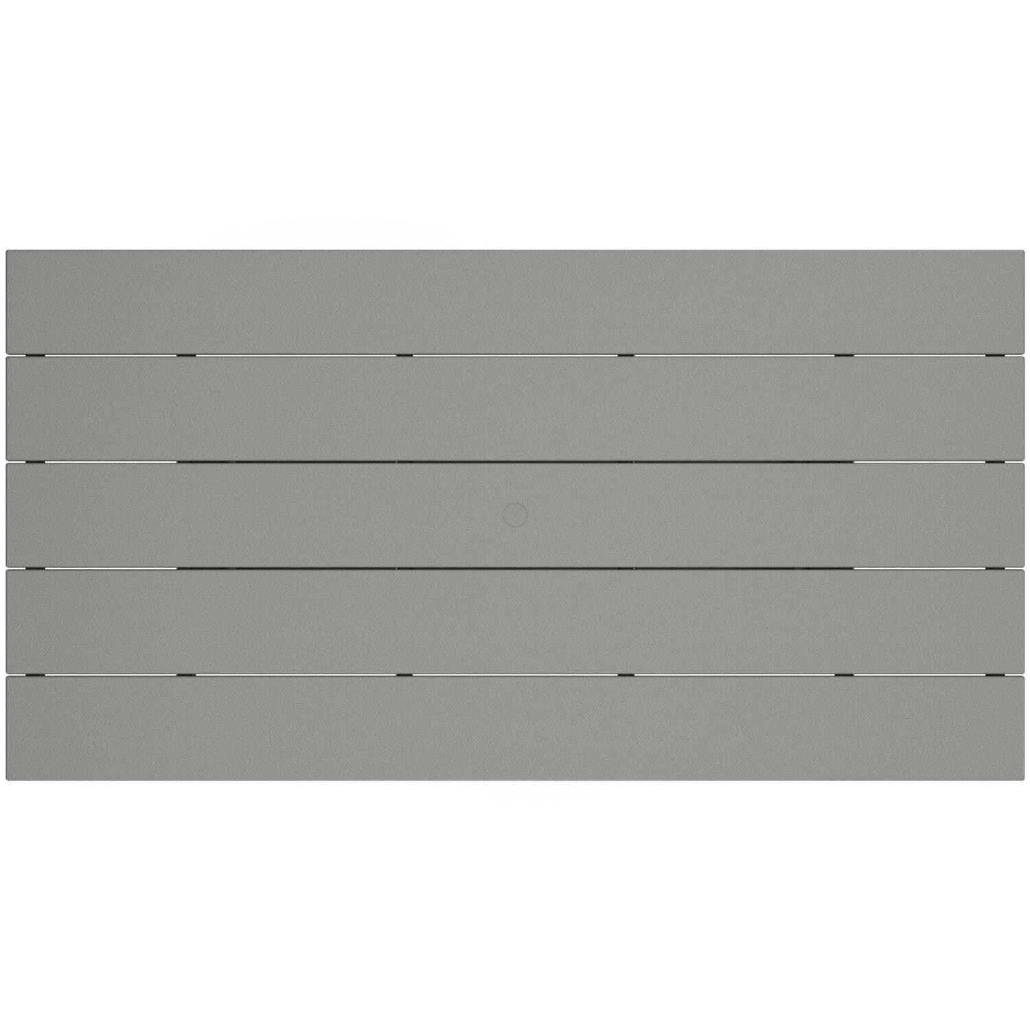 POLYWOOD 37 X 72-Inch Farmhouse Trestle Dining Table - Slate Grey - Tabletop Detail thumbnail