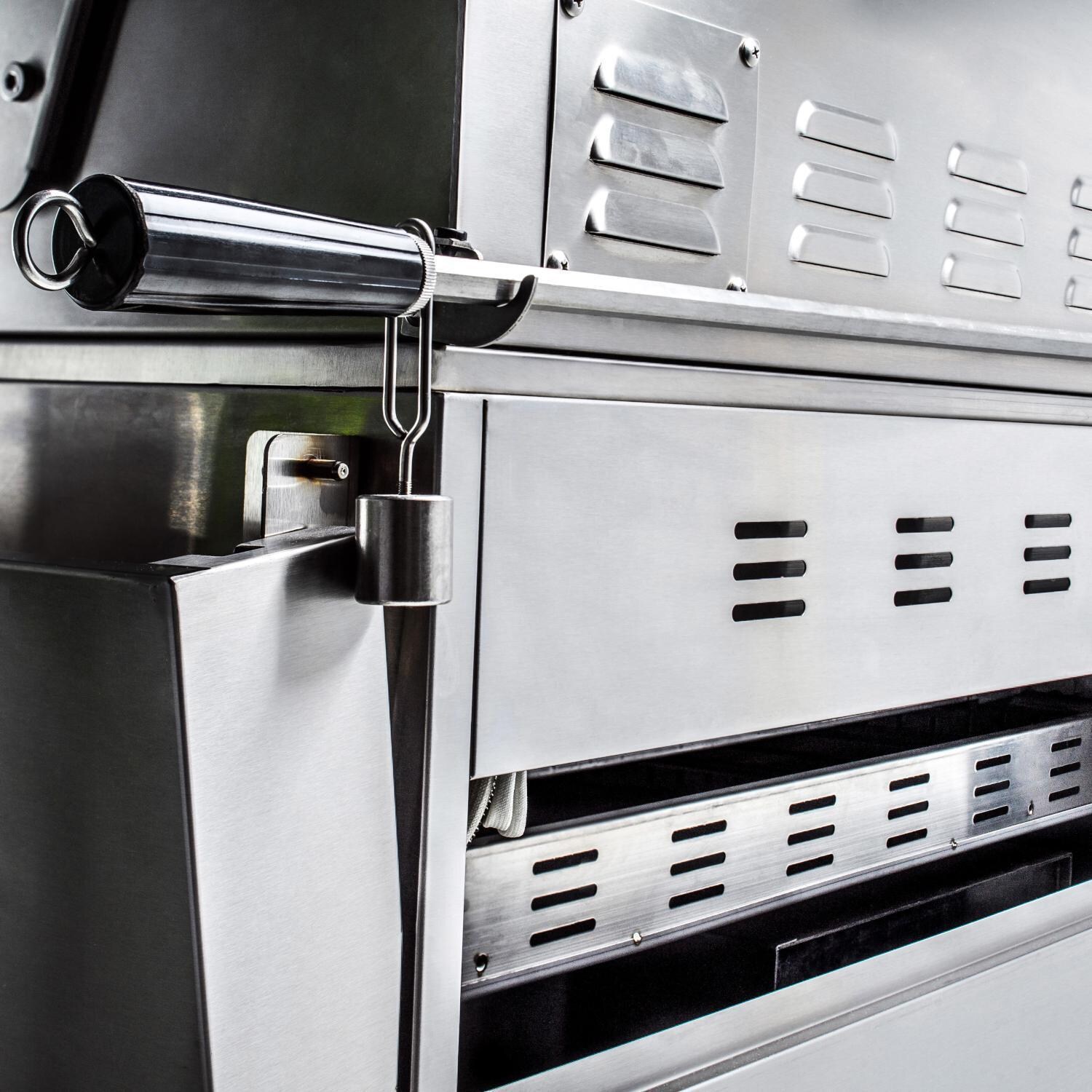 Blaze BLZ-4PRO-LP Professional LUX 44-Inch 4-Burner Built-In Propane Grill With Rear Infrared Burner - Rotisserie Rod Storage Holder - Detail