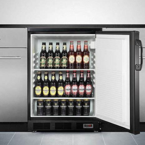 Summit 5.5 Cu. Ft. Built-In / Freestanding Commercial Rated Pub Cellar - FF7LBLBIPUB - Open Built-In View thumbnail