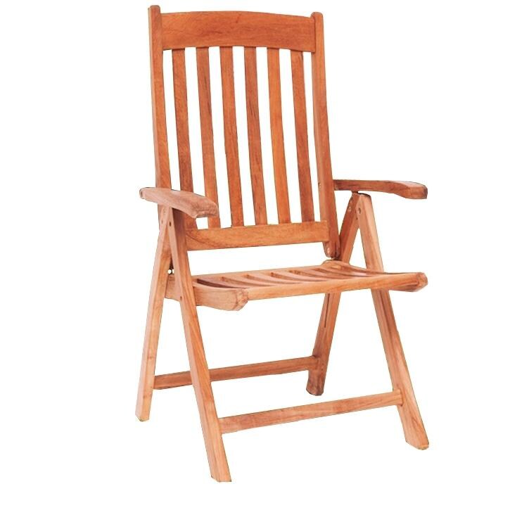 Amazonia Teak Bucarest Teak Folding Patio Dining Chair thumbnail