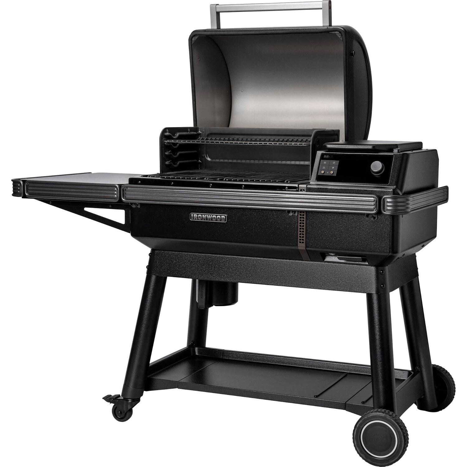 Traeger TFB61RLG Ironwood Wood Pellet Grill W/ Pop-And-Lock Accessory Rail - Open Hood thumbnail