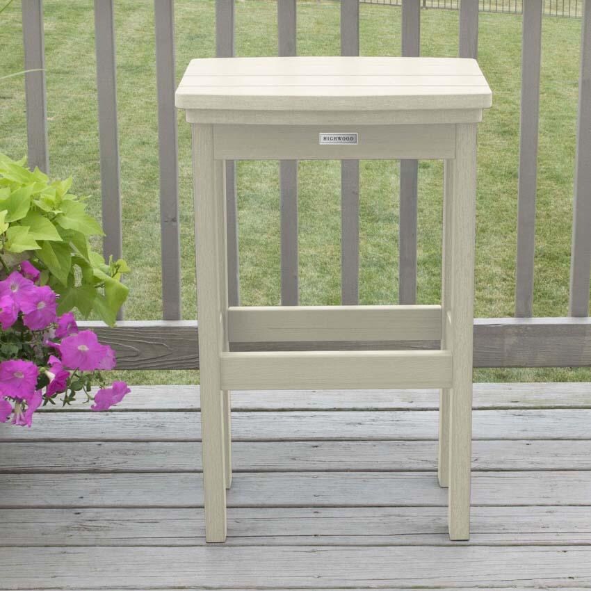Hart Lane Recycled Plastic Bar Stool in Whitewash by Lakeview Outdoor Designs