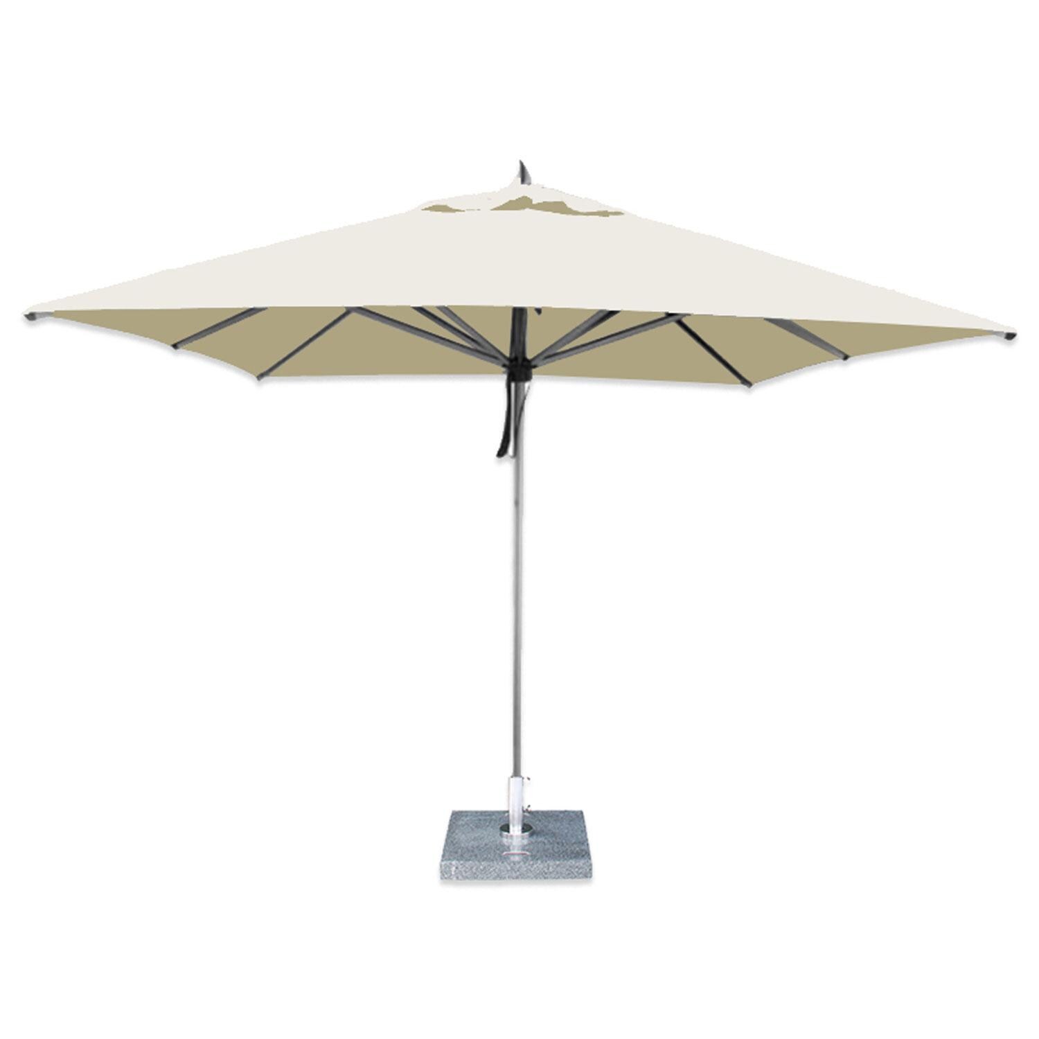 Bambrella Hurricane 8 1/2 Ft Square Market Umbrella - Ecru Canopy