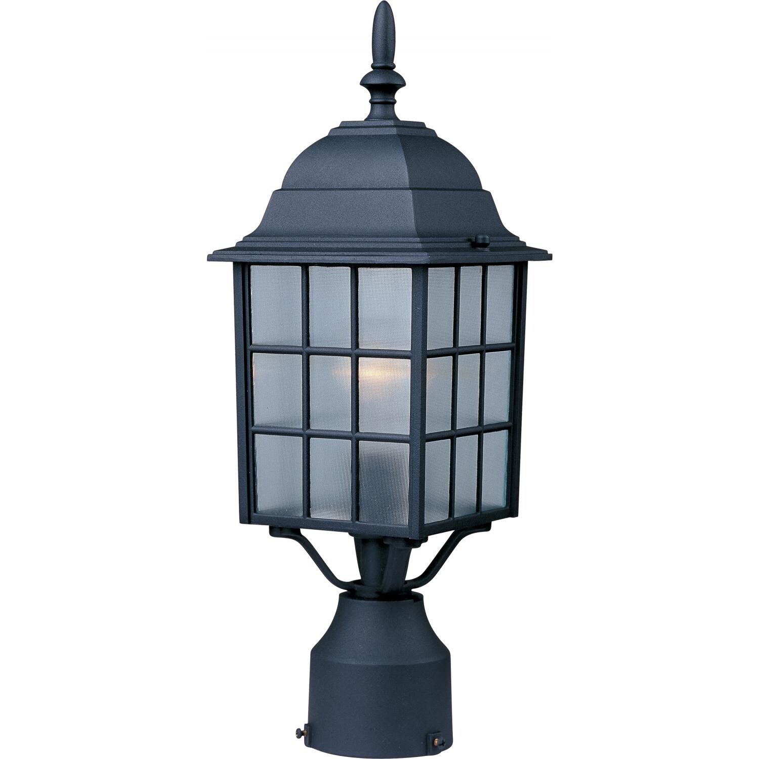 Maxim North Church One Light 17-Inch Outdoor Post Light - Black - 1052BK