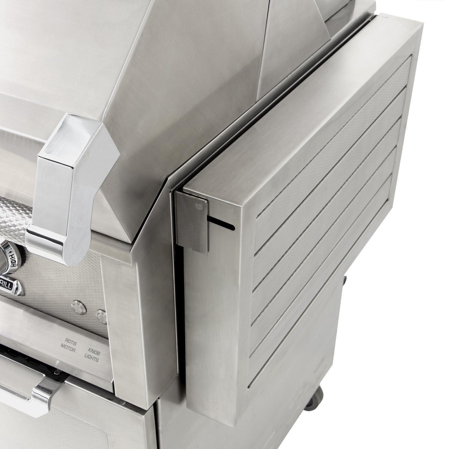 Hestan 42-Inch Freestanding Gas Grill - Side Shelf Folded Down thumbnail