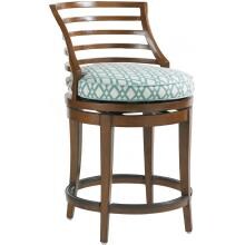 Ocean Club Pacifica Cast Aluminum Patio Swivel Counter Height Bar Stool W/ Sunbrella Fabric By Tommy Bahama