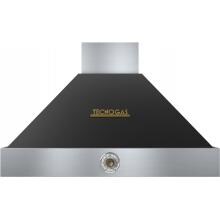 Tecnogas Superiore 36-Inch DECO Black / Brass Wall Mount Vent Hood - 600 CFM - HD361AC-NB image