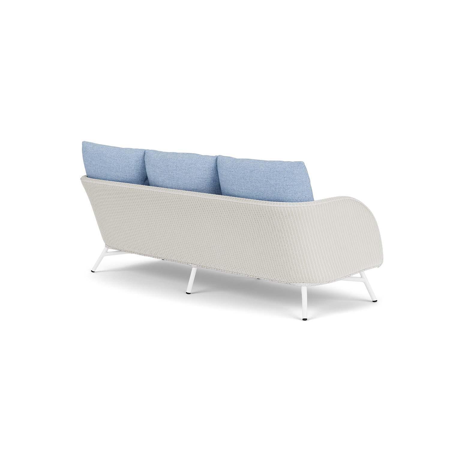 Lloyd Flanders Essence Sofa W/Demo Skyway Fabric - Matte White Finish - Back Right thumbnail