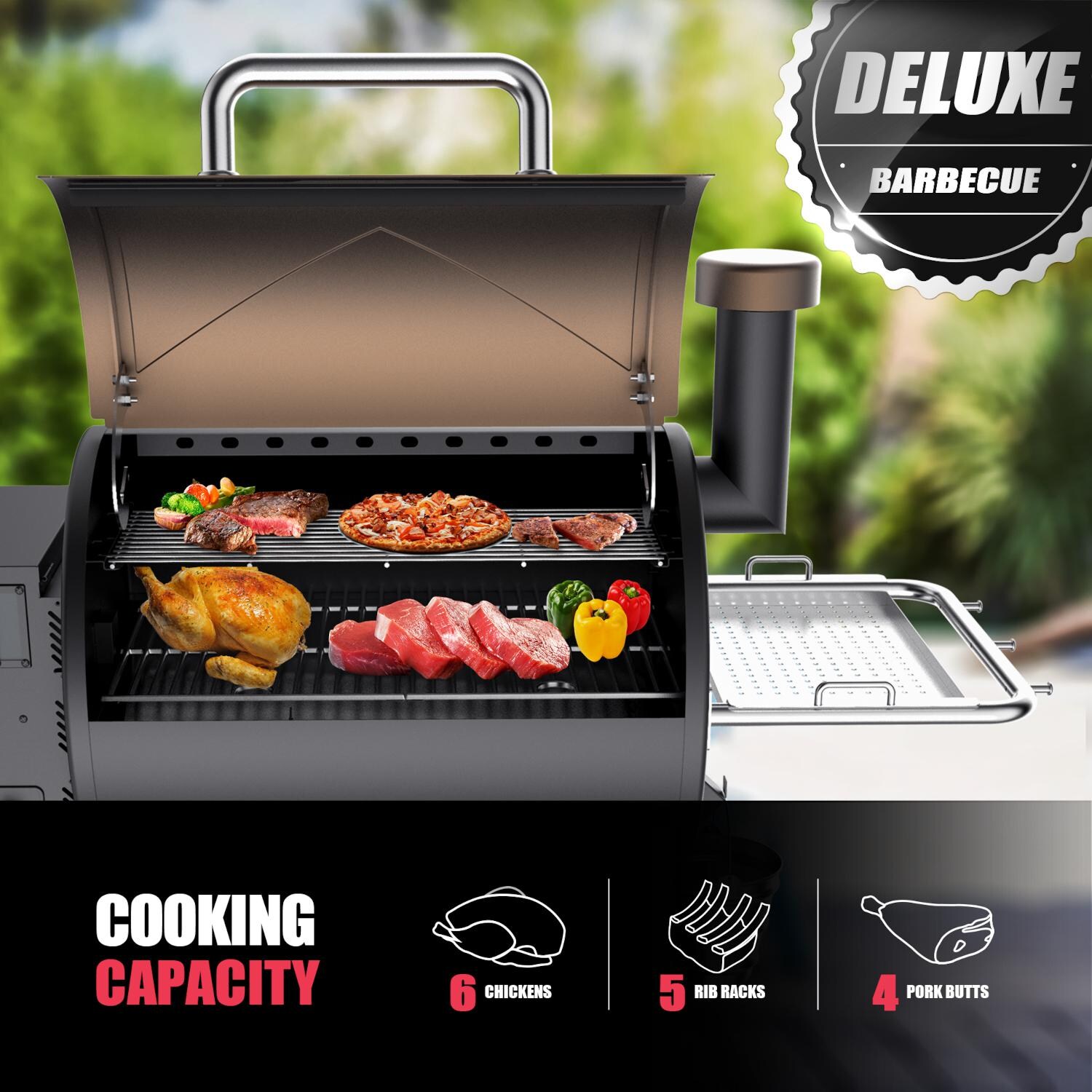 ASMOKE AS660 Signature Wood Pellet Grill Smoker - Cooking Capacity thumbnail