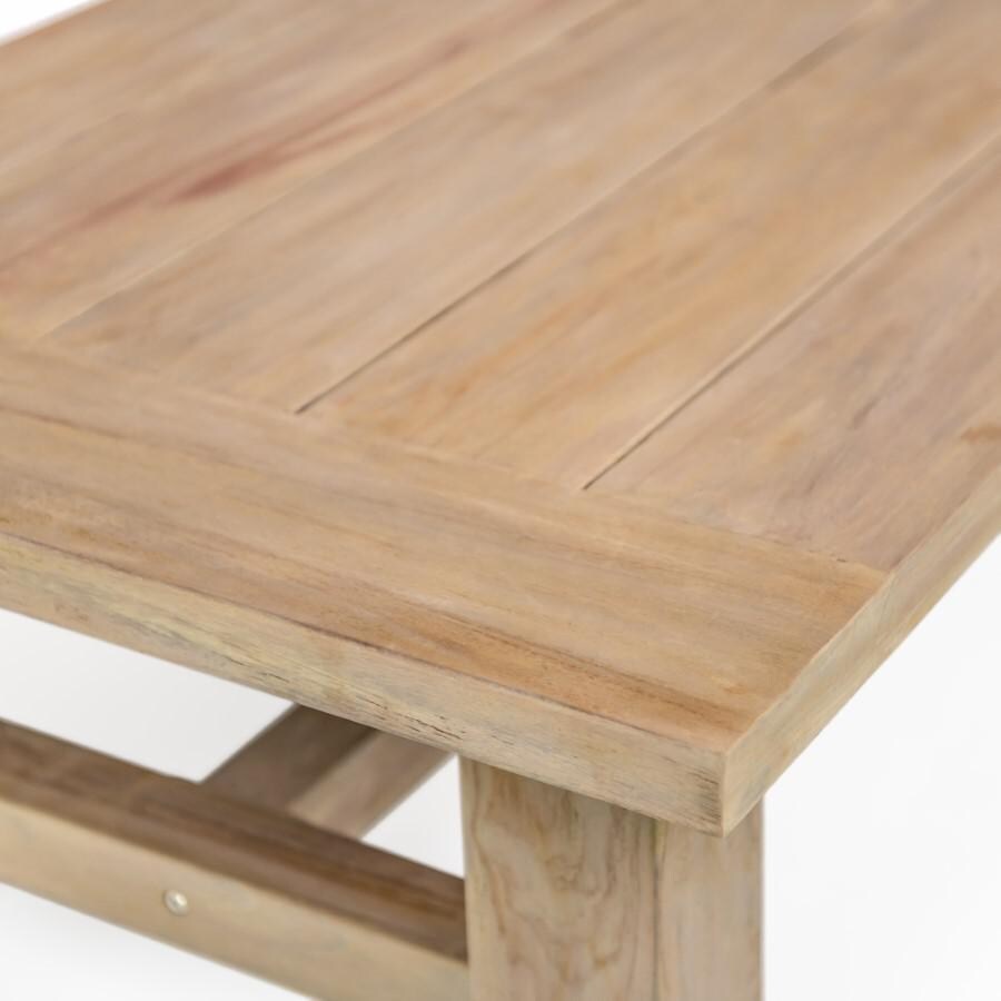 Teak + Table Monday Brushed Teak Patio Coffee Table - Detail thumbnail