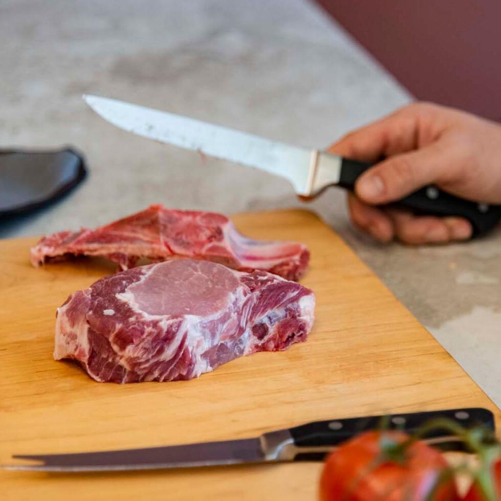 Oklahoma Joe's 5789579R04 Blacksmith 3 Pc Knife Set - Utility Knife - Lifestyle thumbnail