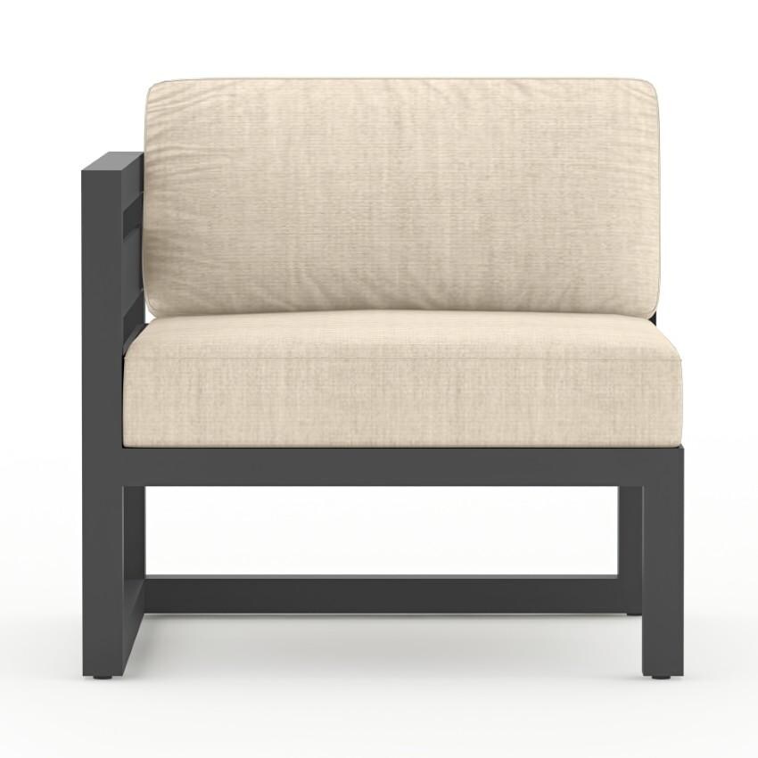 Misty Cove 4 Piece Sectional Set in Slate w/Canvas Flax Cushions by Lakeview - Left Section - White Background thumbnail