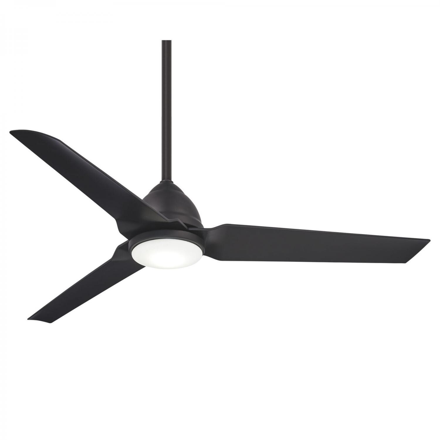 Minka-Aire F753L-CL Java 54-Inch 3-Blade Ceiling Fan in Coal Finish w/ Coal Blades & Etched Opal Glass thumbnail