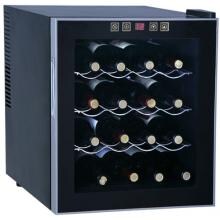 Sunpentown 16 Bottle Thermoelectric Freestanding Wine Cooler - Glass Door / Black Trim - WC-1682 image