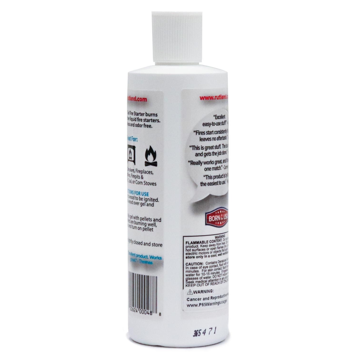 Rutland 8 Oz. One Match Gelled Fire Starter - RP48 - Back View thumbnail