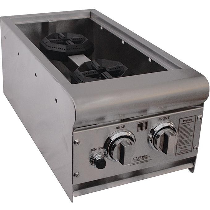 ProFire Deluxe Built-In Natural Gas Double Side Burner - Showing Burners thumbnail