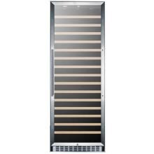 Summit 24-Inch 171 Bottle Single Zone Wine Cellar / Cooler - Stainless Steel / Black Cabinet - SWC1926