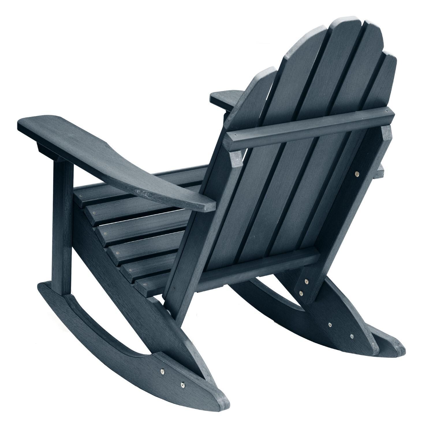 Lakeview The Charmville Adirondack Rocking Chair - Federal Blue - Back thumbnail
