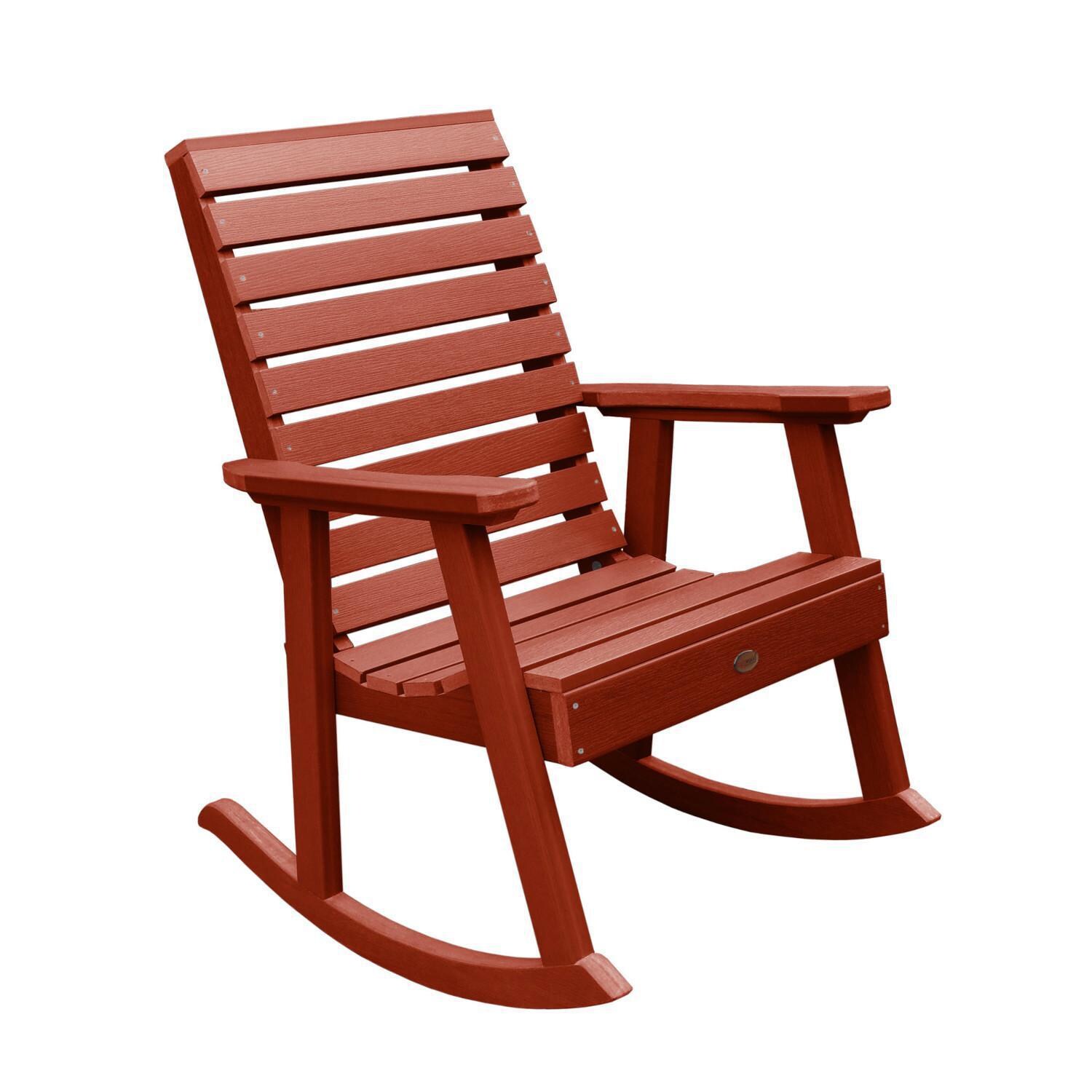 Lakeview Elm Pointe Rocking Chair - Rustic Red - Angled View thumbnail