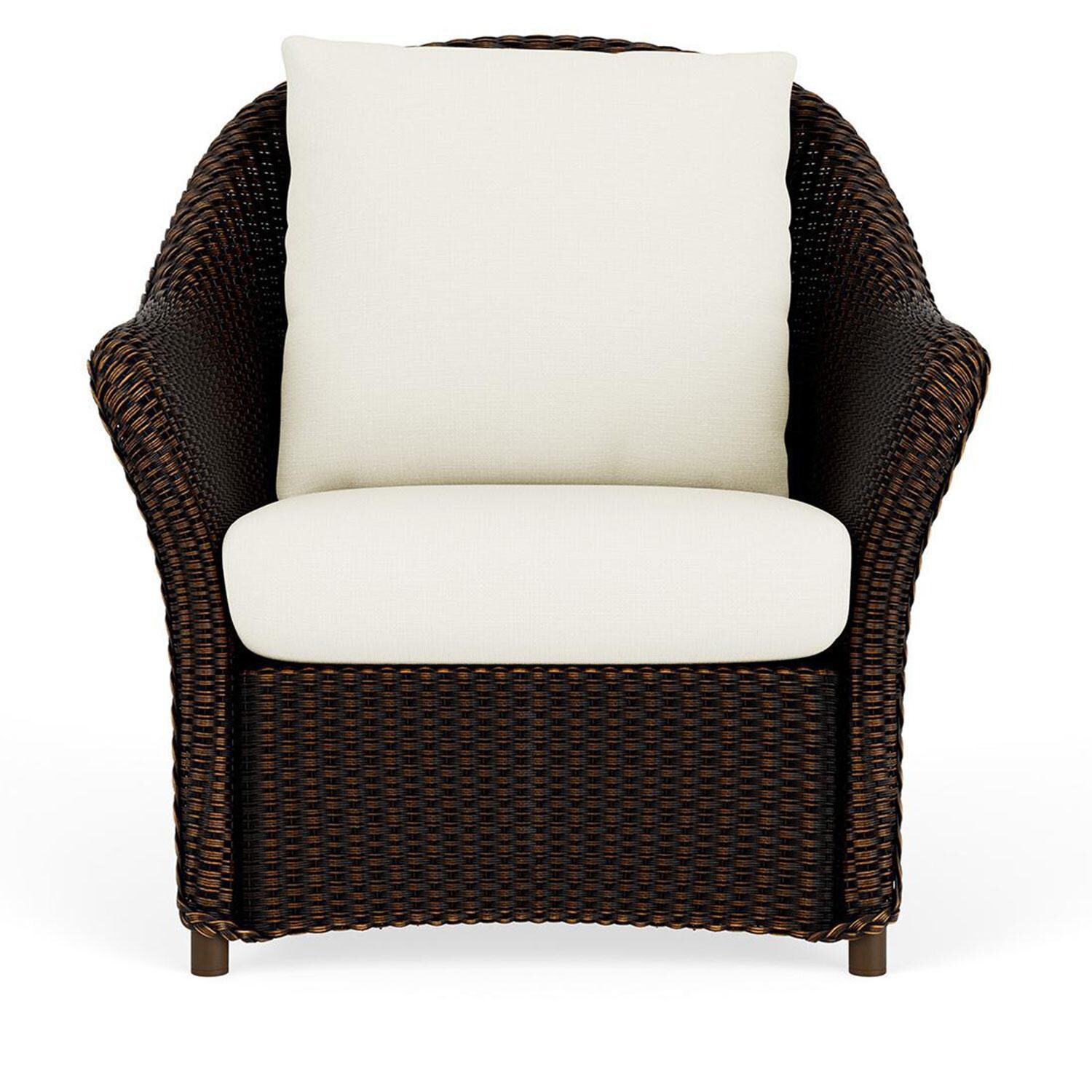 Lloyd Flanders Weekend Retreat Lounge Chair in Mink Finish W/ Sailcloth Salt Fabric thumbnail
