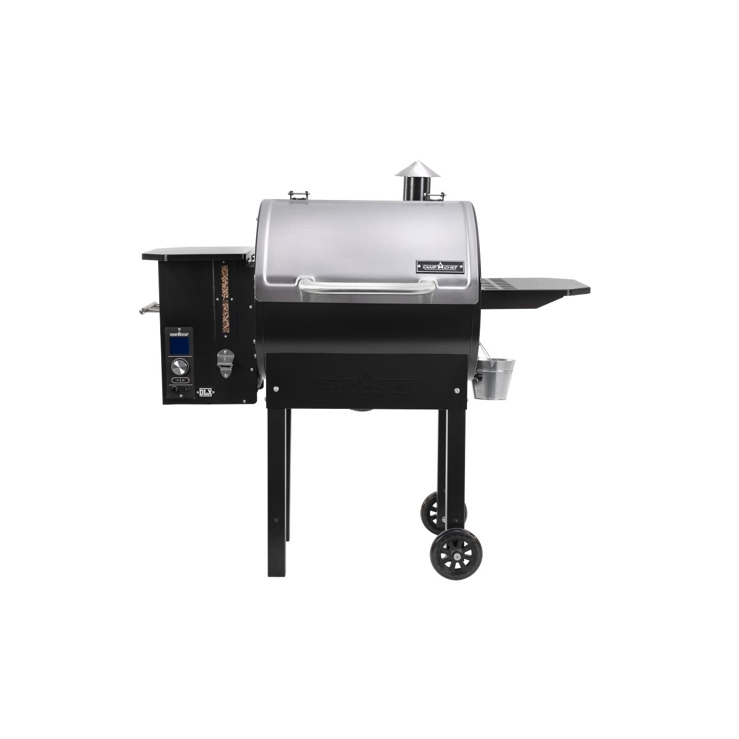 Camp Chef PG24S SmokePro DLX Pellet Grill On Cart - Stainless - Front View thumbnail