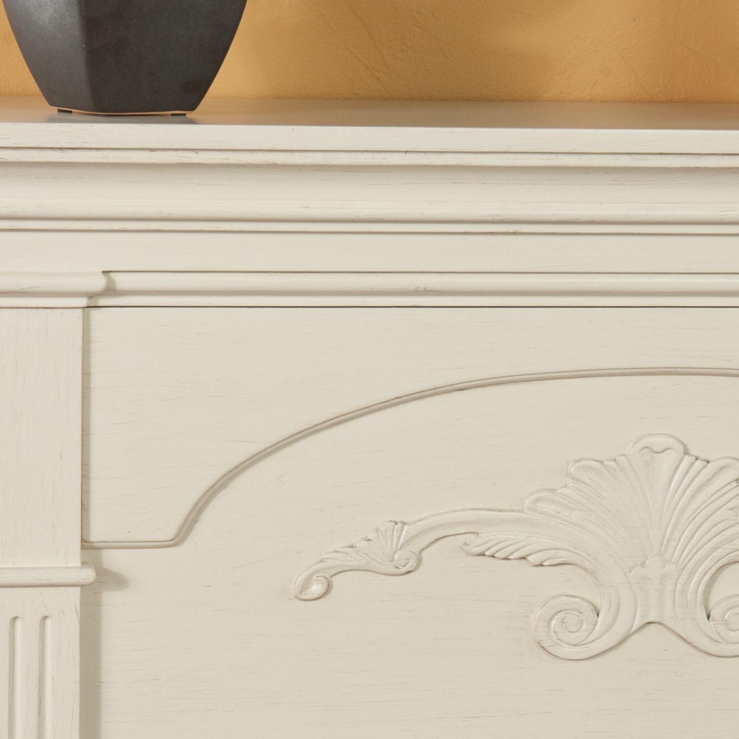 Southern Enterprises Sicilian Harvest 44 3/4-Inch Electric Fireplace - Ivory - Carving Detail thumbnail