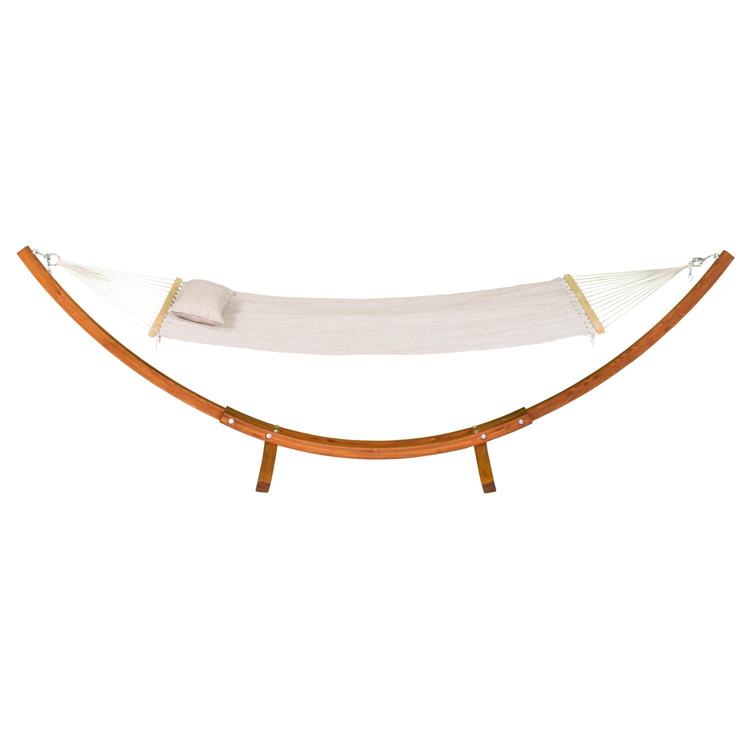Leisure Season Fabric Hammock With Stand - Side View thumbnail