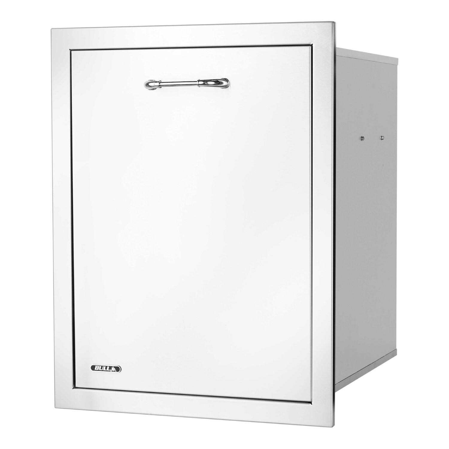 Bull 56950 30-Inch Stainless Steel Double Trash/Recycle Drawer W/ Reveal - Left Facing - White Background thumbnail