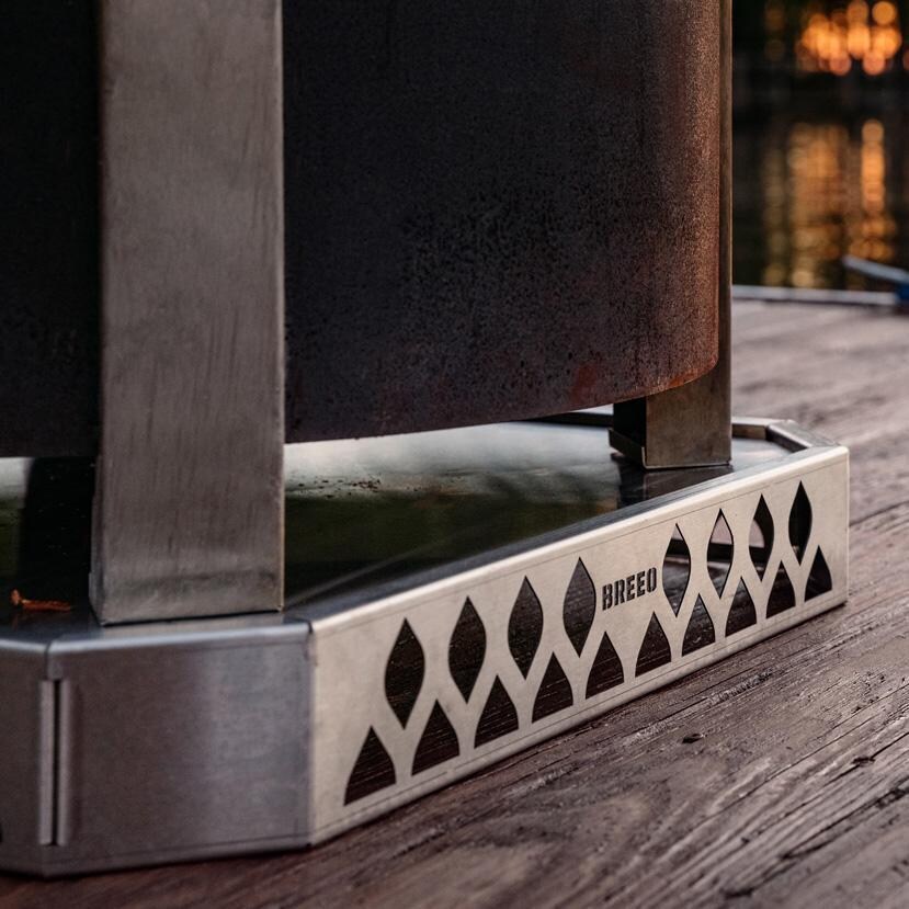 Breeo BR-XS24-SSBA X Series 24 Inch Stainless Steel Fire Pit Base - Cutout Details - Lifestyle thumbnail
